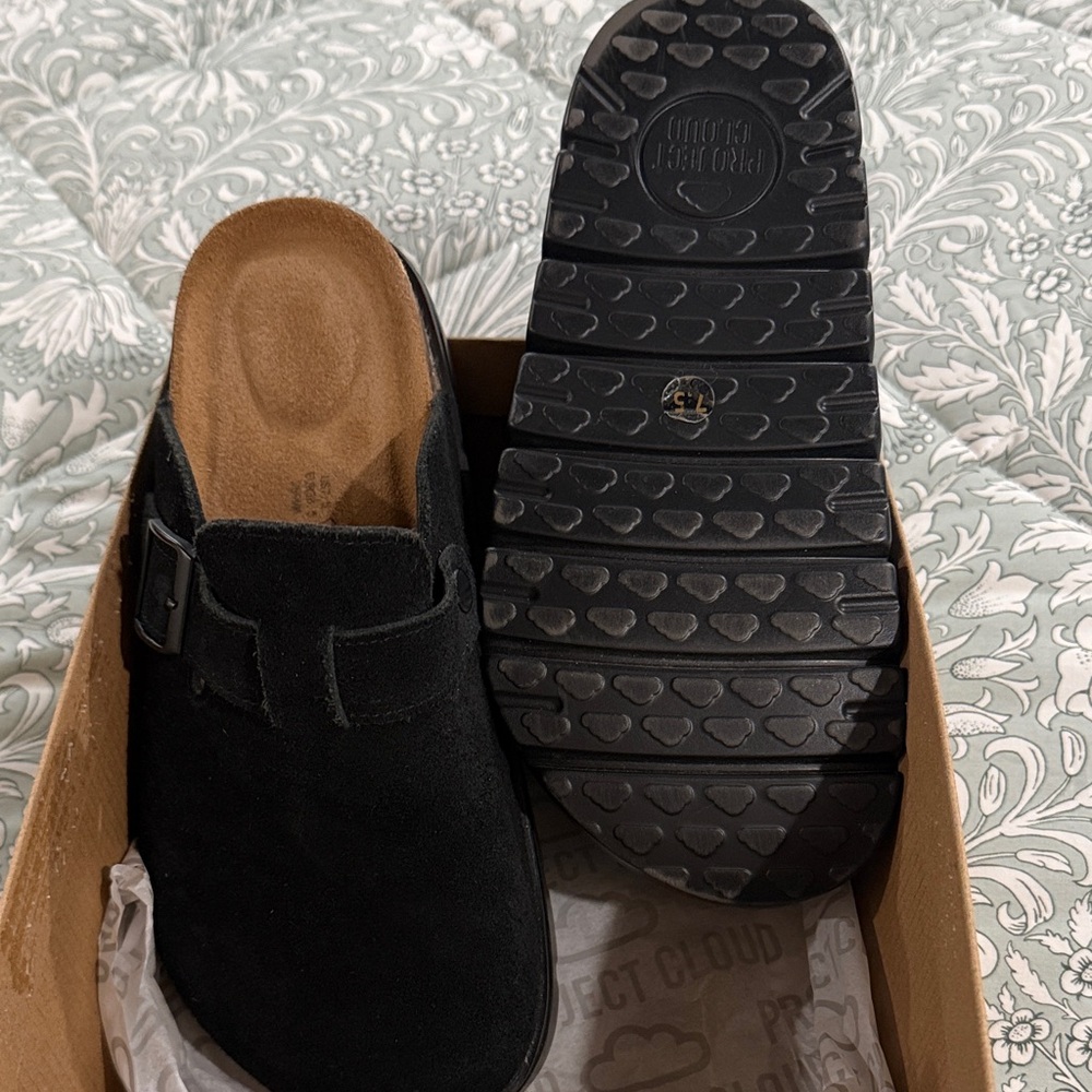 Elegant Black Suede women’s  Slip-On Loafers
